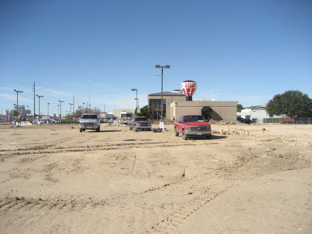 Phase II construction of new car display area <br />
Phase II construction of new car display area